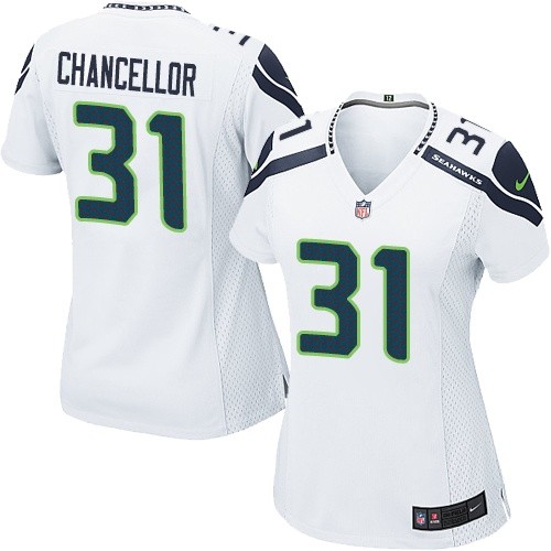 Women's Game Kam Chancellor Nike Jersey White Road - #31 NFL Seattle Seahawks